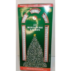 Kurt Adler 50 Miniature Christmas String Lights Clear Vintage